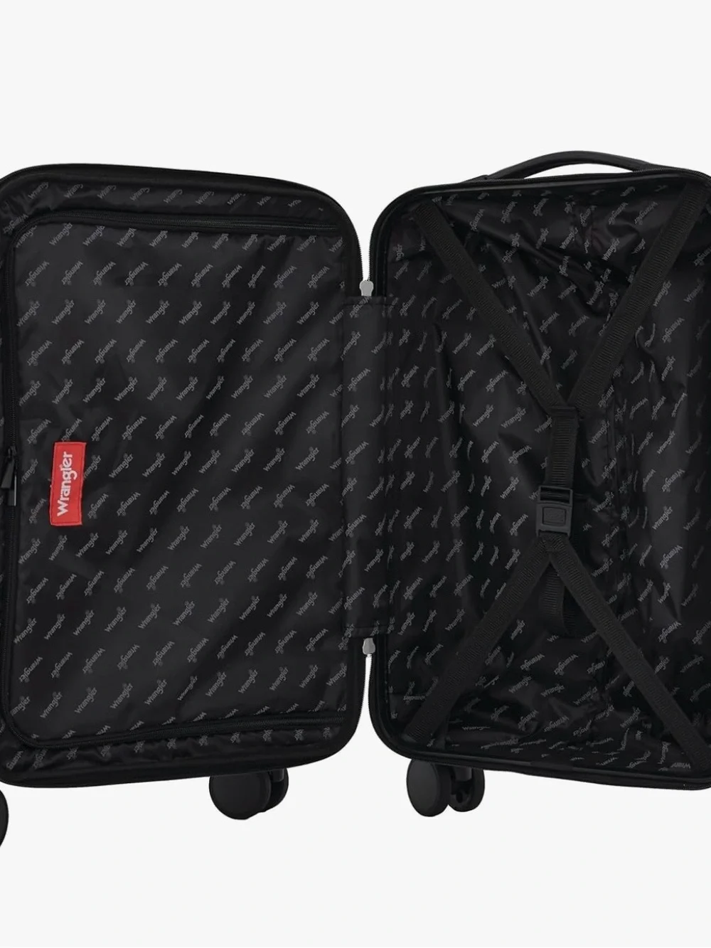 Wrangler Black Travel Luggage 4-Piece Set with Packing Cubes